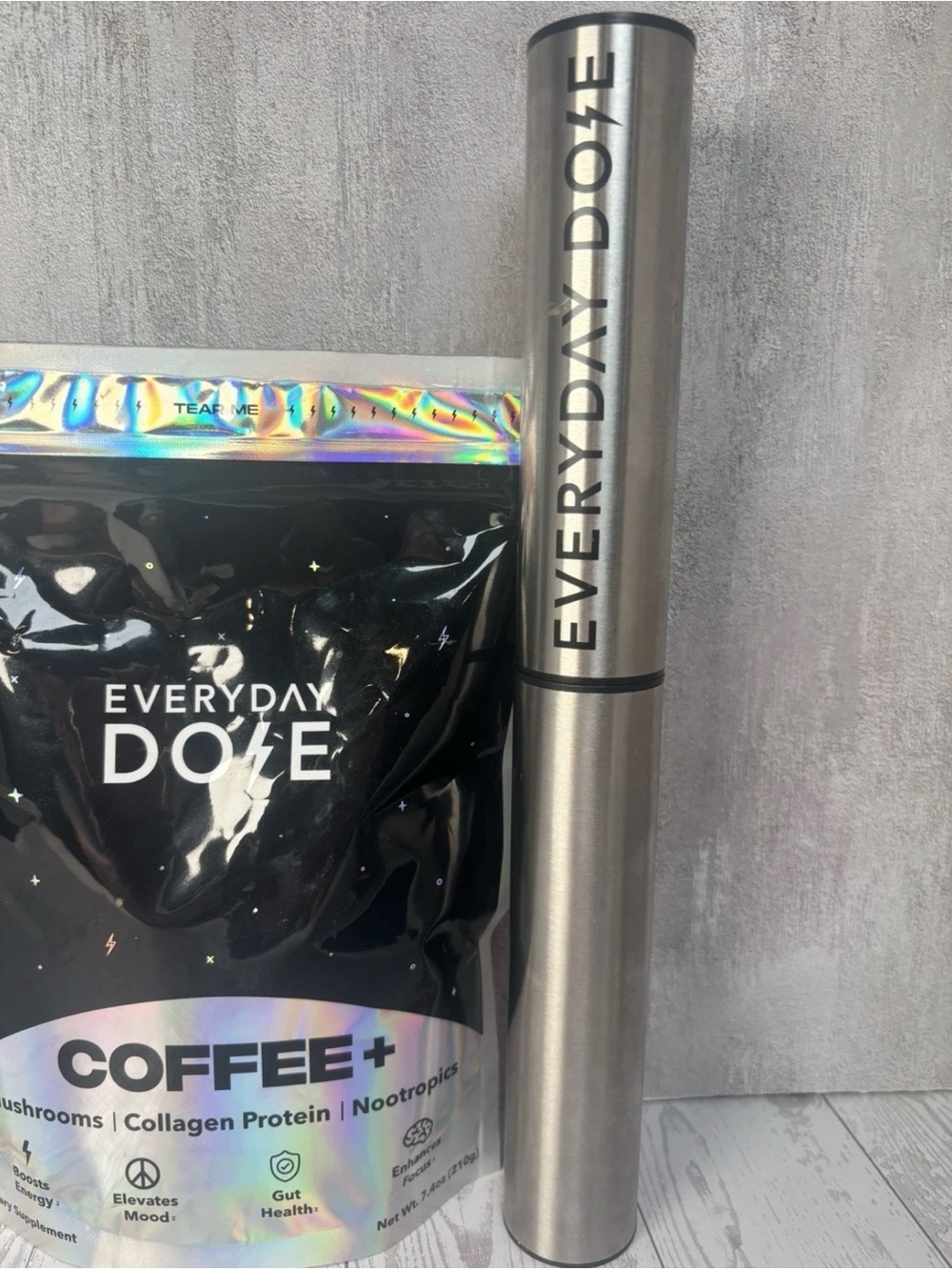 Lot of 5 Everyday Dose Items: 2 Mushroom Coffees, 1 Frother, 1 Tumbler, 1 Magnet - Picture 10 of 10